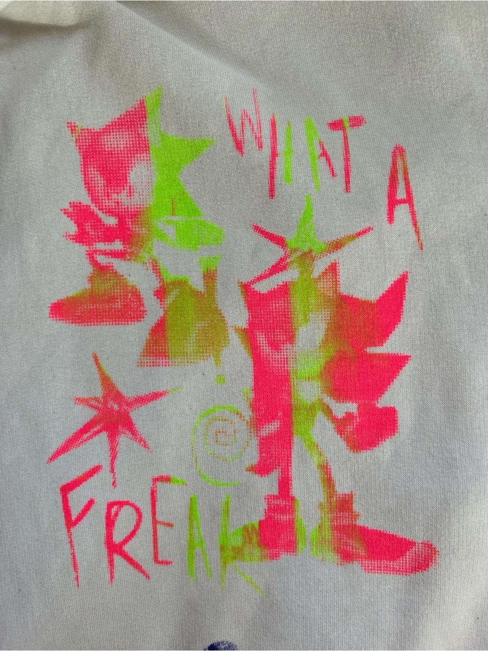 Sonic and Shadow “WHAT A FREAK!” Neon Screen-printed Hoodie - Picture 6 of 8